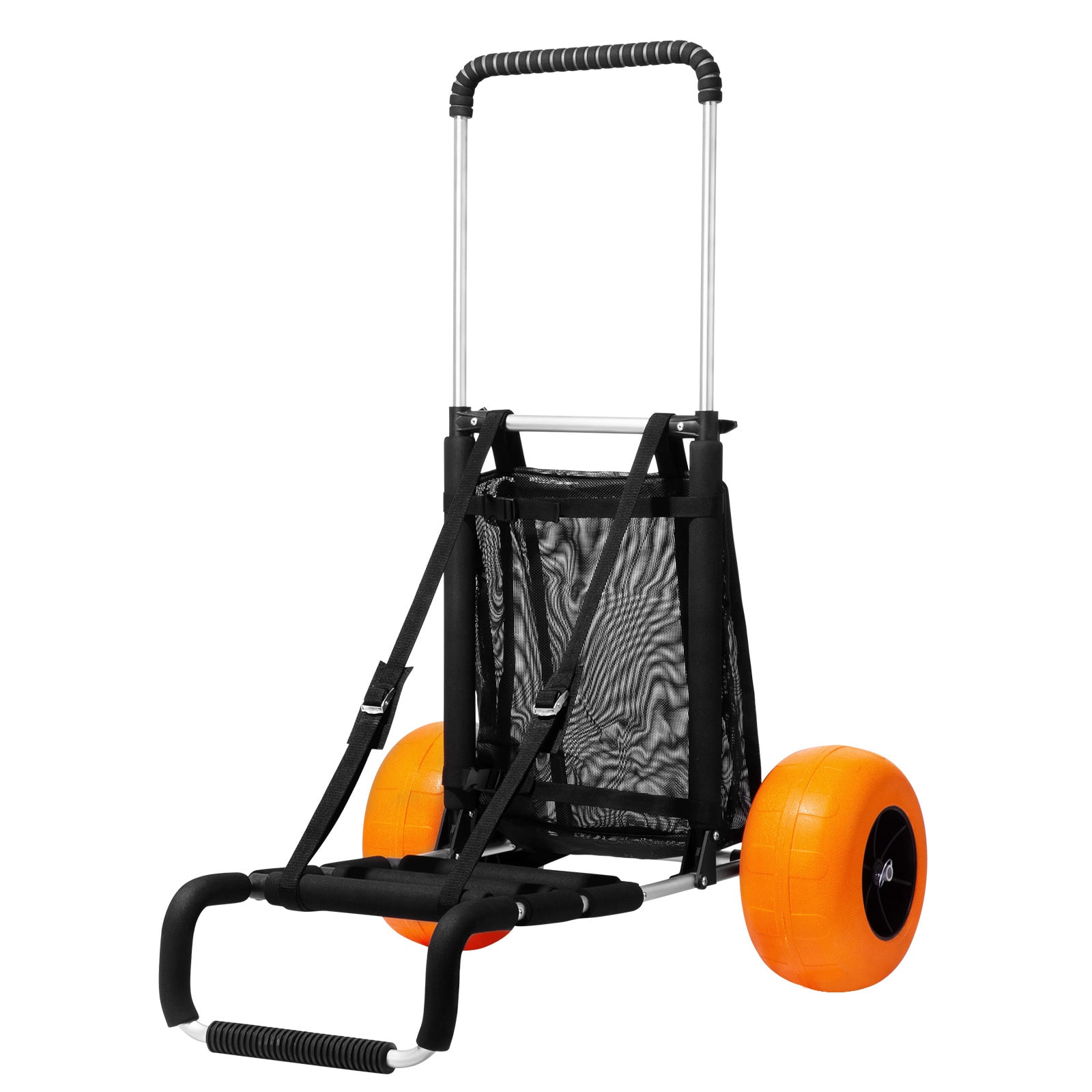 Foldable Beach Cart For Sand With Heavy Duty All-terrain Wheels_voghion.com